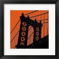 Orange Manhattan Framed Print