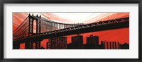 Framed Manhattan Bridge Aura