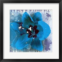 Framed Tulip Fresco (blue)