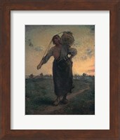 Framed Norman Milkmaid in Gréville, 1874