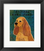 Framed American Cocker Spaniel (buff)