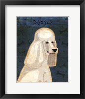 Poodle (white) Framed Print