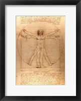 Framed Vitruvian Man