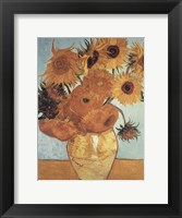 Framed Sunflowers on Blue, 1888