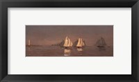 Framed Gloucester, Mackerel Fleet at Dawn, 1884