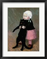 Framed Small Girl with a Cat, 1889