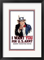Framed Uncle Sam  - I Want You