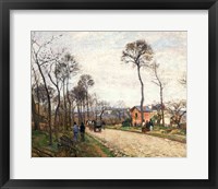 Framed Road from Louveciennes, 1870