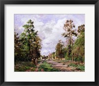 Framed road to Louveciennes at the edge of the wood, 1871