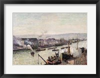 Framed Saint-Sever Port, Rouen, 1896