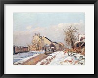 Framed Road from Gisors to Pontoise, Snow Effect, 1872