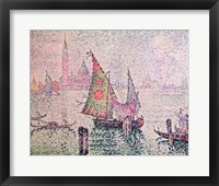 Framed Green Sail, Venice, 1904