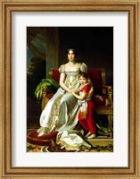 Framed Hortense de Beauharnais and Child
