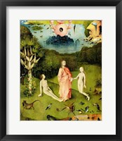 Framed Garden of Earthly Delights: The Garden of Eden, left wing of triptych, c.1500