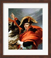 Framed Napoleon Crossing the Alps, detail