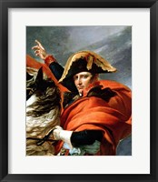 Framed Napoleon Crossing the Alps, detail