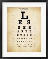 Framed Picasso Eye Chart