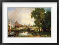 Framed Dedham Lock and Mill, 1820