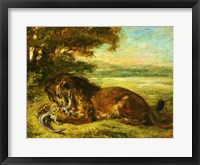 Framed Lion and Alligator, 1863