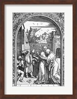 Framed meeting of St. Anne and St. Joachim at the Golden Gate