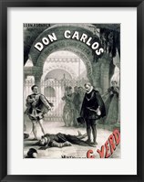 Framed Poster advertising 'Don Carlos'