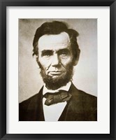 Framed Abraham Lincoln - black and white