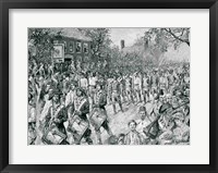 Framed Continental Army Marching Down the Old Bowery, New York, 25th November 1783