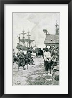 Framed Landing at Jamestown from a Dutch Man-of-War