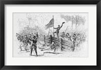 Framed Capture of a part of the burning union breastworks on the Brock Road on the afternoon of May 6th