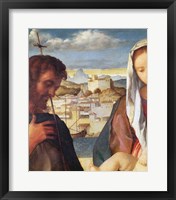 Framed Madonna and Child with St.John the Baptist and a Saint