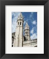 Framed Lisbon Jeronimos Monastery Tower