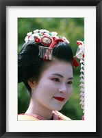 Framed Japanese Geisha Close Up