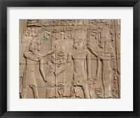 Framed Ramses II in front of Amun and Sethi I, Luxor Temple, Aswan, Egypt