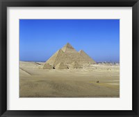 Framed Giza Pyramids, Giza, Egypt (far view)