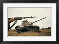 Framed M-14 Rifle M60 Tank