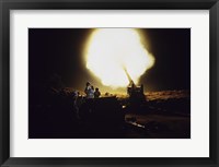 Framed M198 Towed Howitzer Night Fire