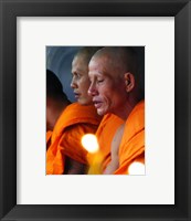 Framed Buddhist Monk Meditation in Wat Khung Taphao