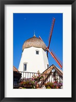 Framed Windmill on Alisal Road, Solvang, Santa Barbara County, Central California up close