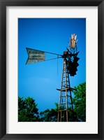 Framed Low angle view of an industrial windmill, Winterset, Iowa, USA