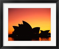 Framed Sunrise over an opera house, Sydney Opera House, Sydney, Australia