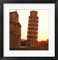 Framed Tower at sunrise, Leaning Tower, Pisa, Italy