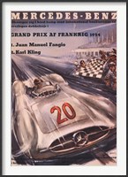 Framed Mercedes Benz 1954 Grand Prix