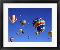 Framed Hot Air Balloons Floating Away