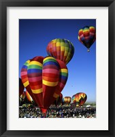 Framed Hot air balloons at the Albuquerque International Balloon Fiesta, Albuquerque, New Mexico, USA Vertical