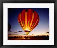 Framed Low angle view of a hot air balloon taking off, Albuquerque, New Mexico, USA