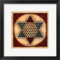 Framed Small Antique Chinese Checkers