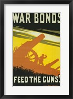 Framed War Bonds Feed the Guns