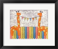 Framed Carnival Giraffes