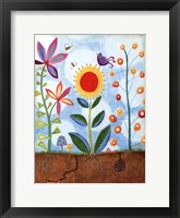 Framed Whimsical Flower Garden II