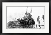 Framed HMS Irresistible Abandoned March 18,1915